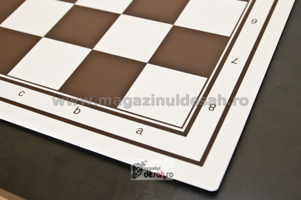 Tabla de sah pliabila PVC (alb-maro) 54 mm PREMIUM [2]