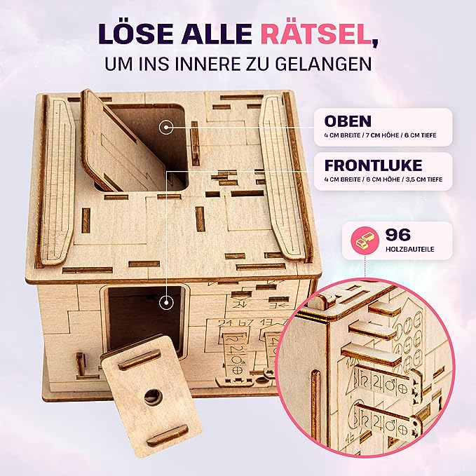 ESC WELT -Space Box - 3D Puzzle cu compartiment SECRET - Joc de gândire pentru adulți și adolescenți - Lemn ecologic -  [3]