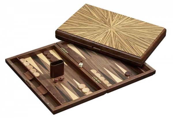 Set joc table / backgammon - lemn de arbore de cauciuc Mykonos - 49x60 cm - Imperfect [3]