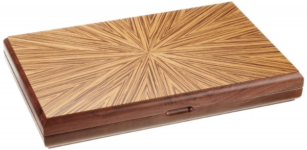 Set joc table   backgammon - lemn de arbore de cauciuc Mykonos - 49x60 cm - Imperfect