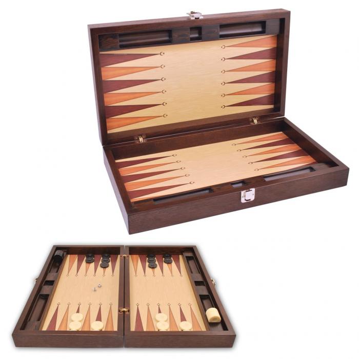 Joc table backgammon din lemn premium gold 52 x 60 cm - imperfect