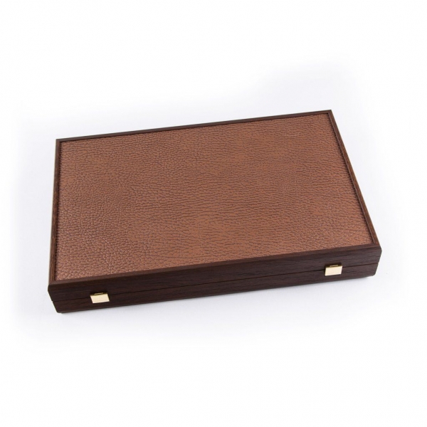 Set joc table backgammon piele model Caramel/Brown 48 x 60 cm [3]