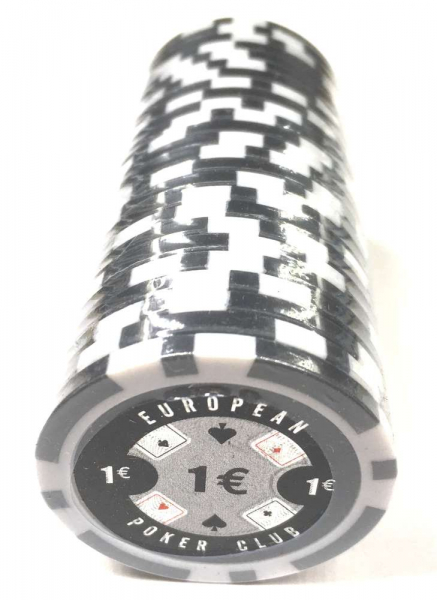 Set 25 jetoane poker ABS 11, 5 gr  model EPC - inscripționat 1€ [1]