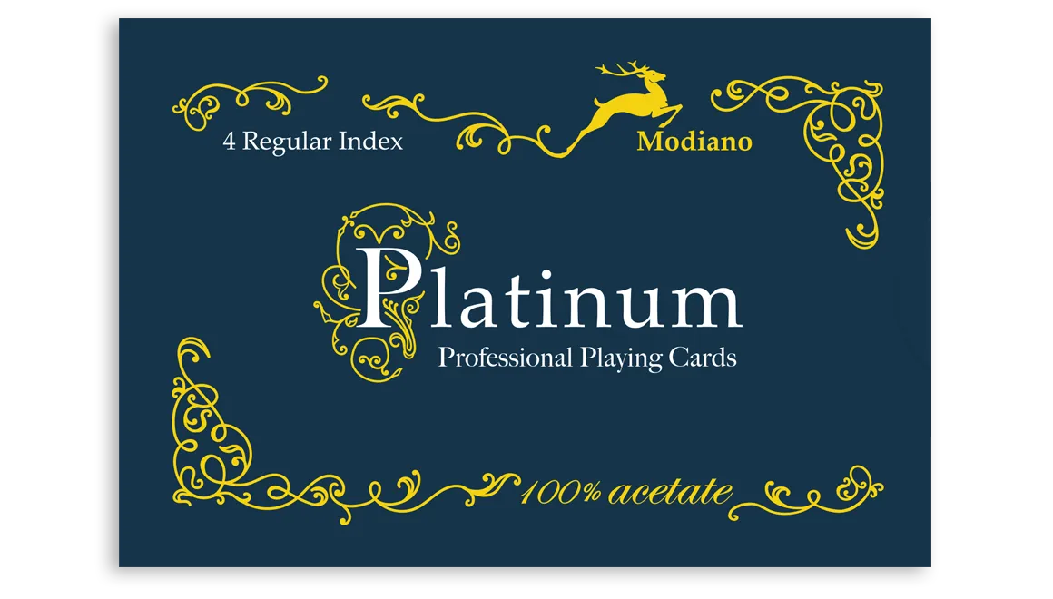Set 2 Pachete Carti de joc Platinum 4 -acetat PVC - Modiano