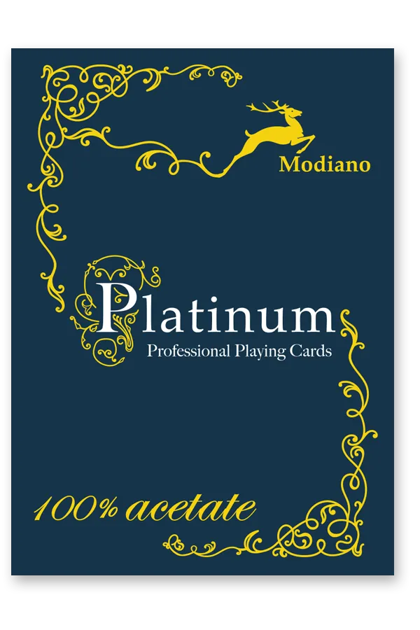 Carti de joc PLATINUM JUMBO 2 index din acetat PVC - Albastru Rosu -Modiano
