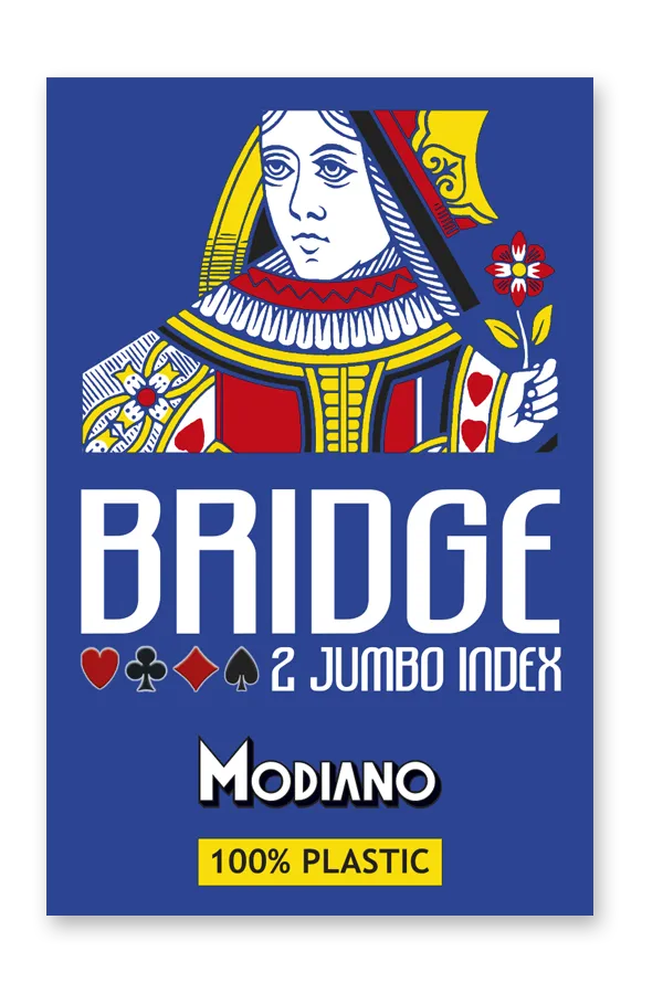 Carti de joc BRIDGE 2 JUMBO 100% Plastic - Modiano
