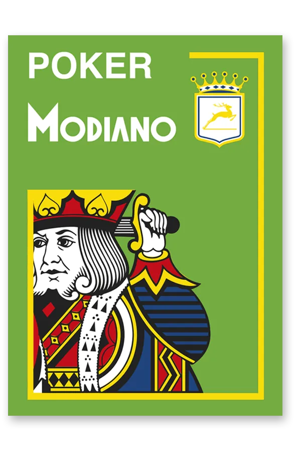 Carti de joc POKER 4 Jumbo Cristallo - 100% Plastic - Modiano