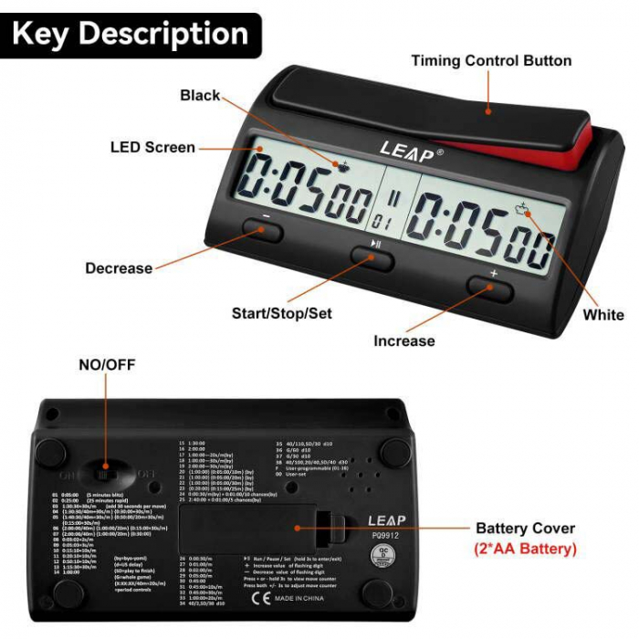 Ceas de sah digital Leap Advanced [4]