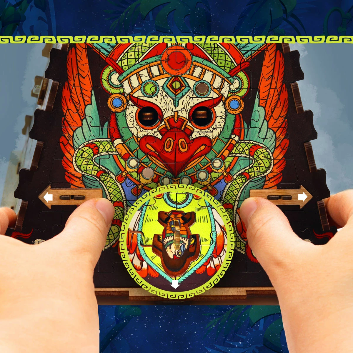 Cluepuzzle - Pyramid of the Sun. Jigsaw puzzle box [3]