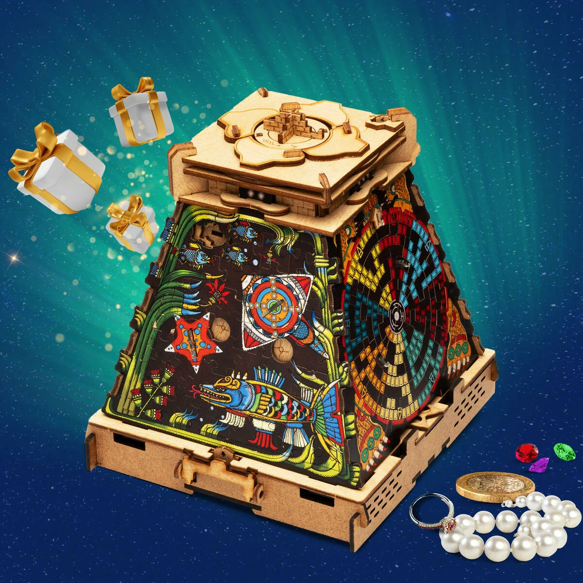 Cluepuzzle - Pyramid of the Sun. Jigsaw puzzle box [6]