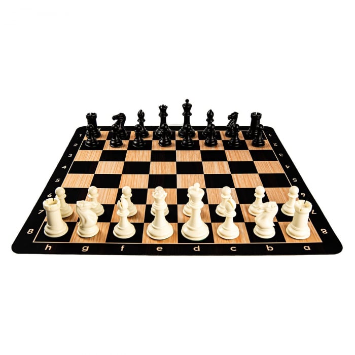 Combo set Profesional: Tabla sah din mousepad+Piese de sah din plastic no. 6 Profesional [2]