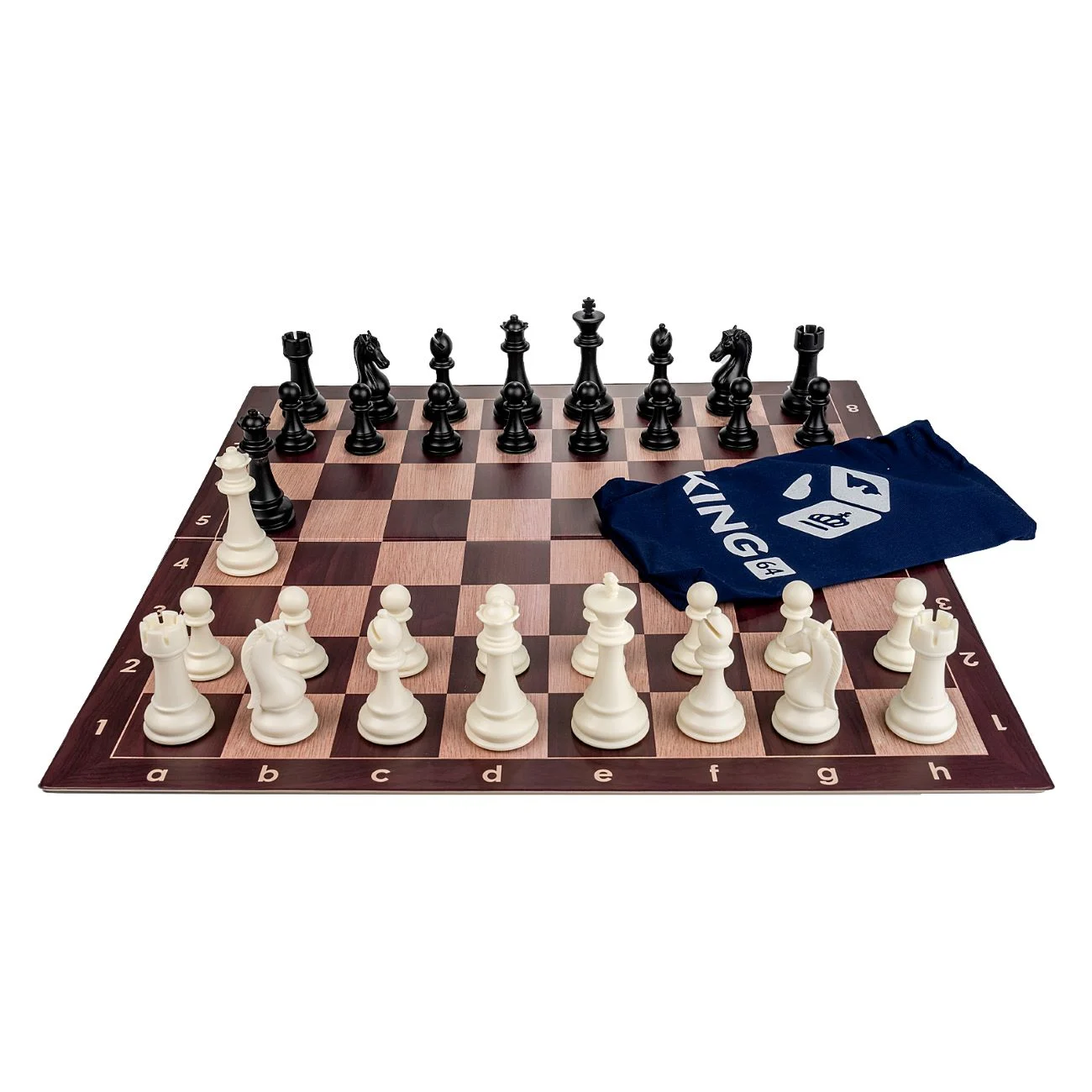 Combo set Club Pro : Tabla sah din PVC Imitatie lemn +Piese de sah din plastic no. 6 Club Pro [3]