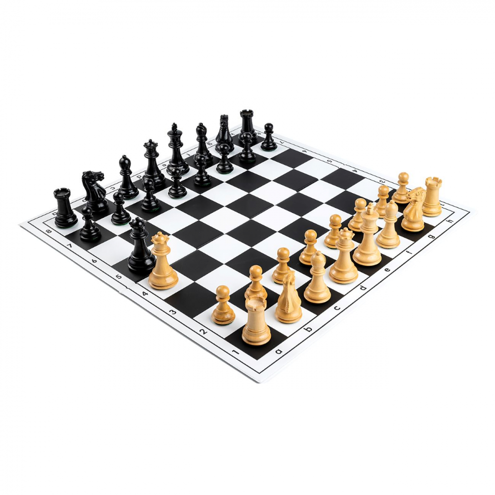 Combo set Old English : Tabla sah din PVC+Piese de sah Old English [2]