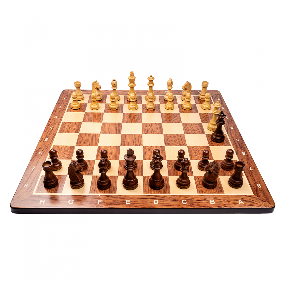 Combo set sah cu piese Staunton 6 Clasic si tabla lemn de padauk [4]