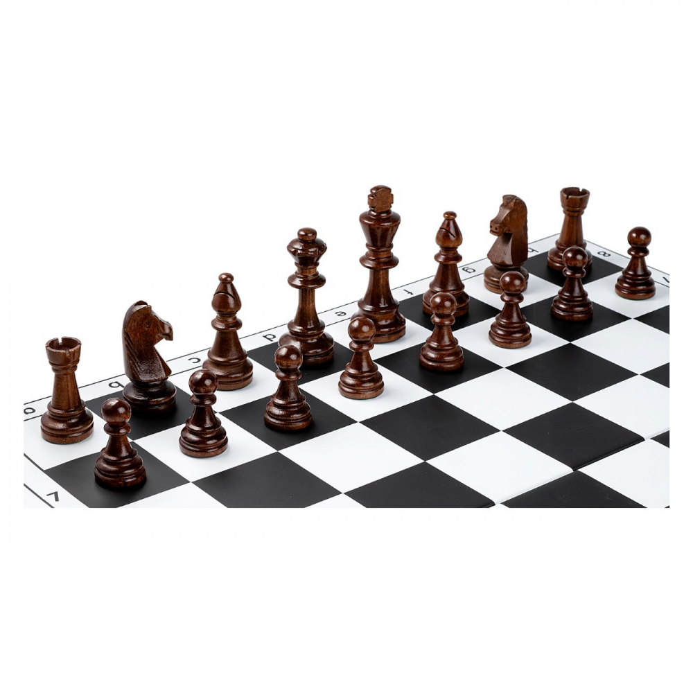 Combo set Staunton 6 lemn  cu tabla PVC alb/negru [3]