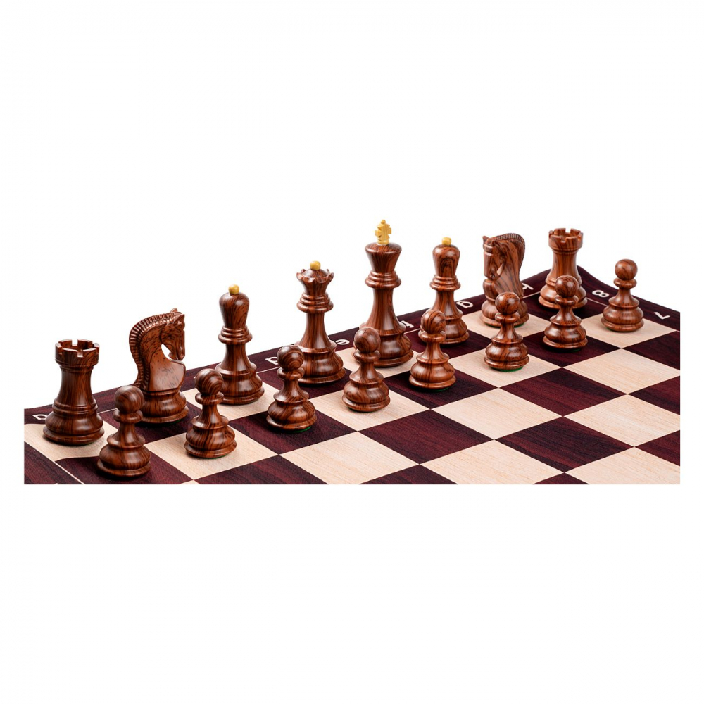 Combo set Zagreb: Set Piese Șah Zagreb cu aspect de lemn/ Tabla  Mousepad Imitatie lemn [3]