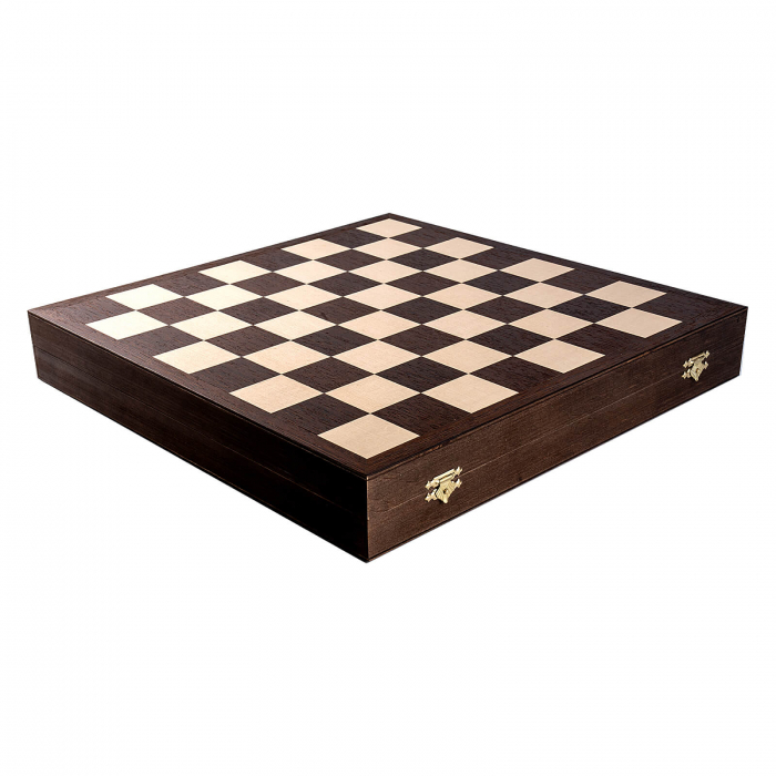 Cutie cu tabla sah din lemn - wenge [3]
