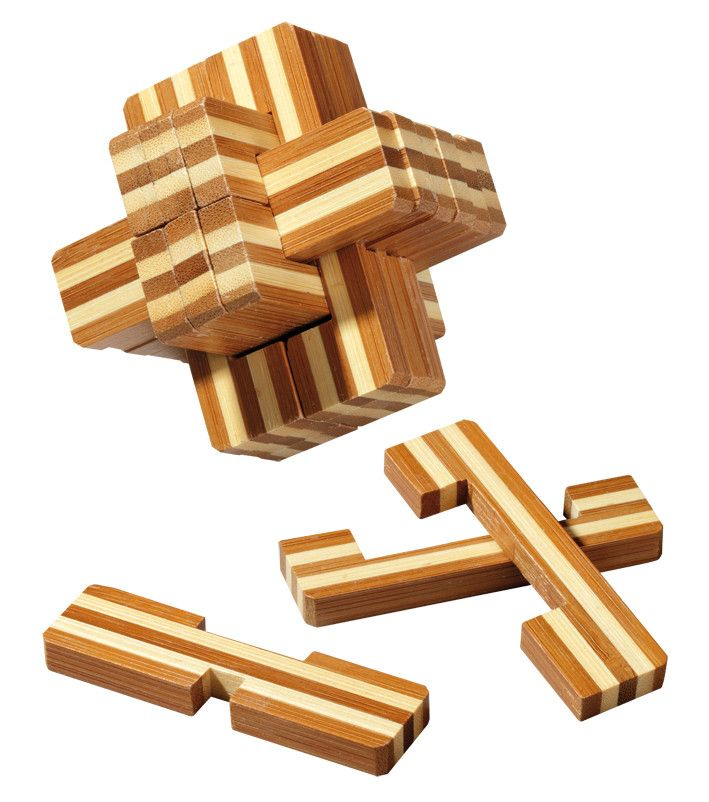 Puzzle 3D lemn - Devils Knot, Bambus
