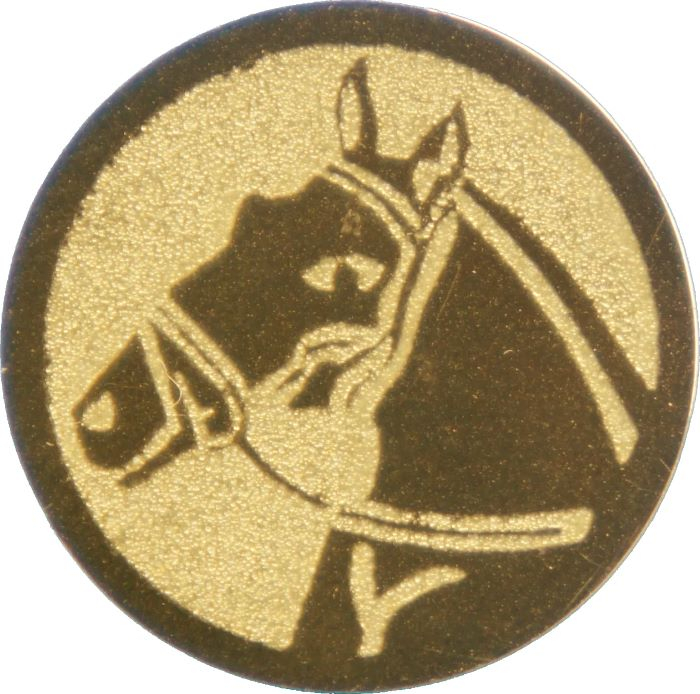 Emblema medalie cupa simbol Cal autoadeziv 25mm, aurie