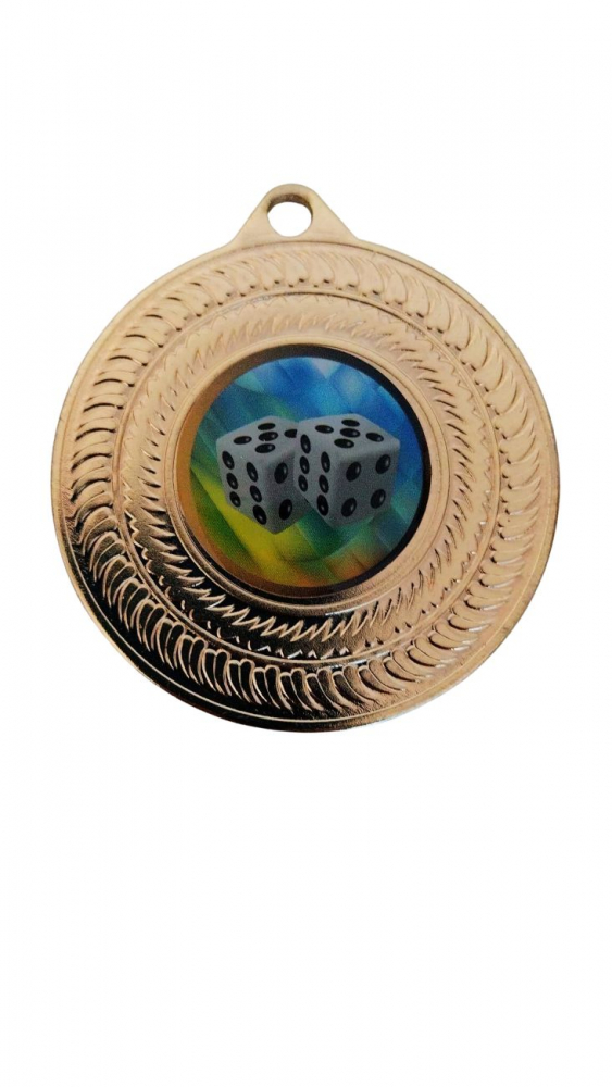 Emblema medalie/cupa simbol Dice 50mm - Colorata [2]