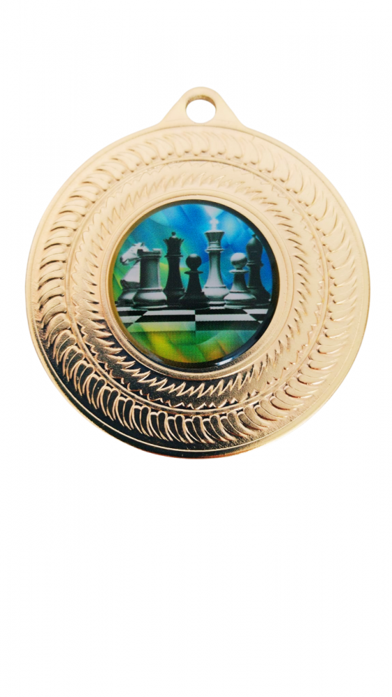 Emblema medalie/cupa simbol sah 25mm - Colorata [2]