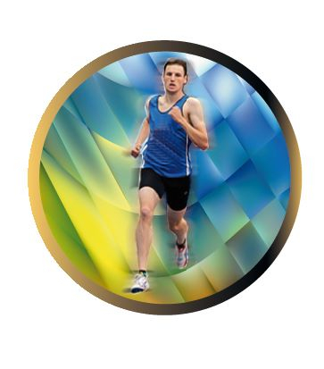 Emblema pentru medalie cupa simbol atletism 25mm - Colorata