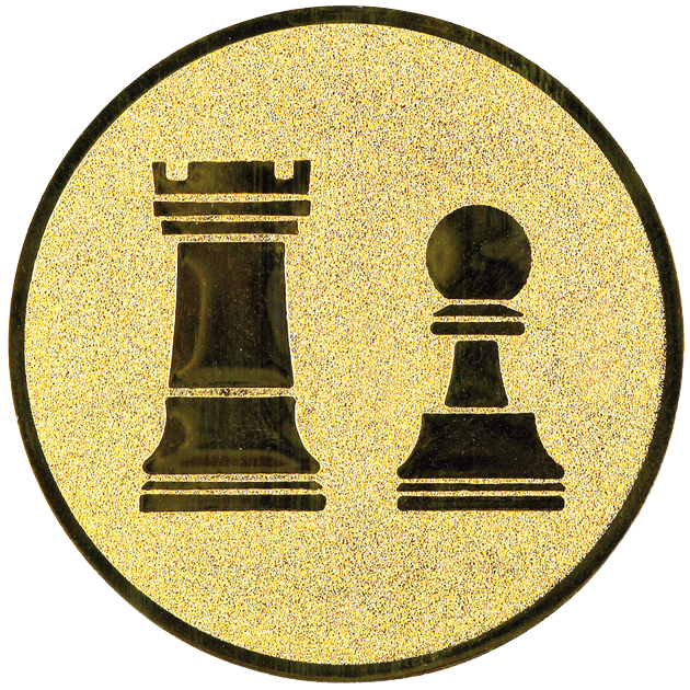 Emblema medalie cupa simbol 2 piese sah 50 mm