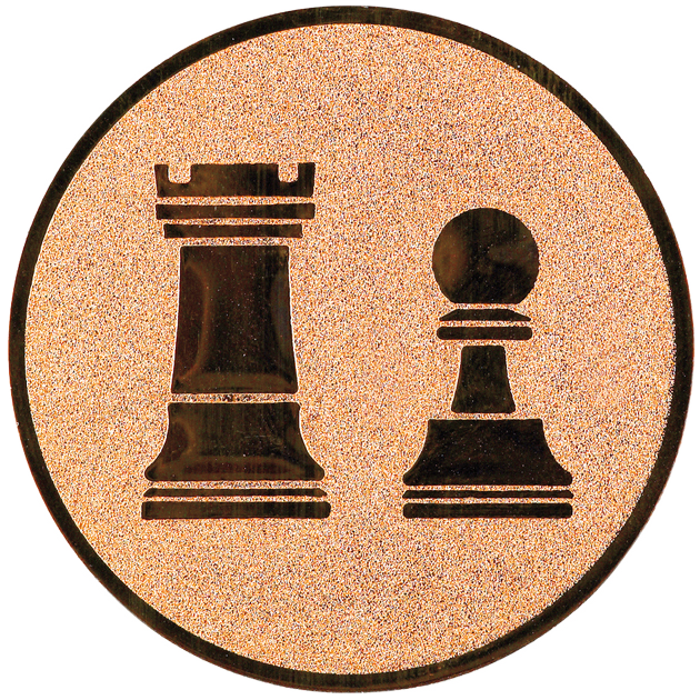 Emblema medalie cupa simbol 2 piese sah 25mm