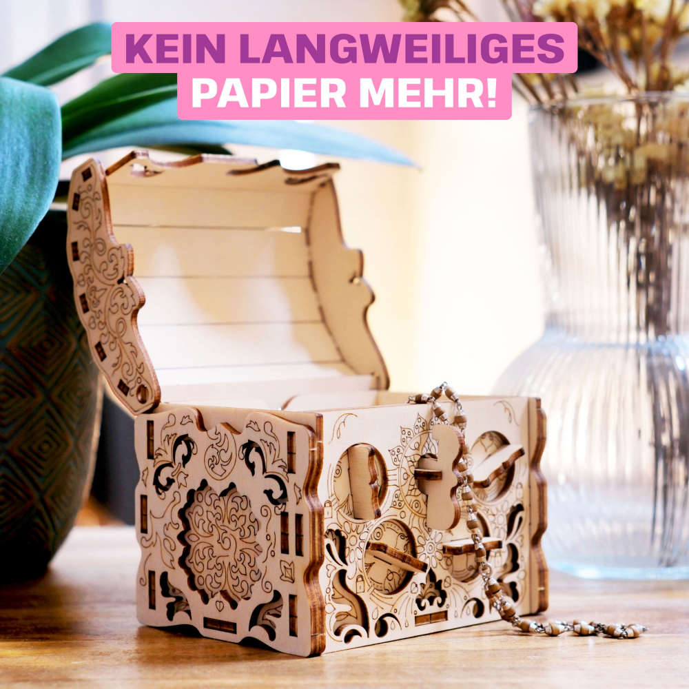 ESC WELT - Cutie tip Puzzle de lemn - CUFĂR- 3D Puzzle cu compartiment SECRET - Lemn ecologic [5]