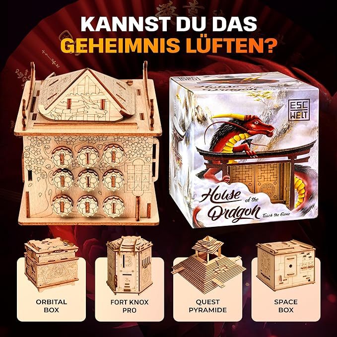 ESC WELT - House of Dragon - 3D Puzzle cu compartiment SECRET - Joc de gândire pentru adulți și adolescenți - Lemn ecologic [3]