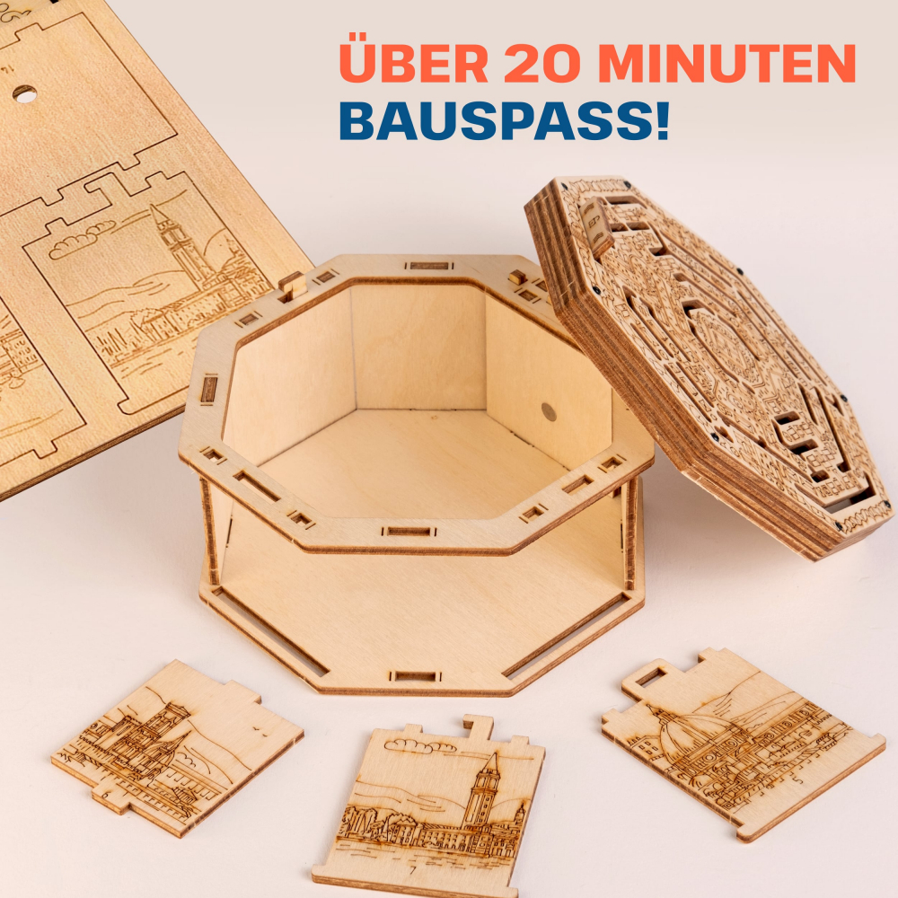ESC WELT - Cutie tip Puzzle de lemn - LABIRINT- 3D Puzzle cu compartiment SECRET - Lemn ecologic [2]