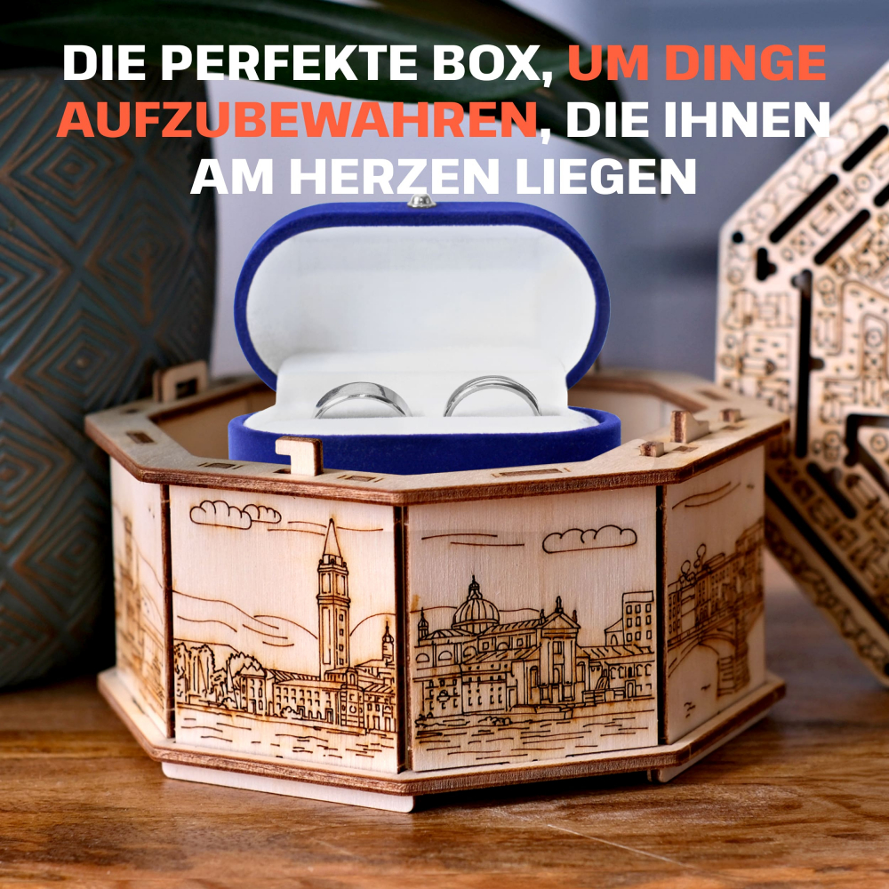 ESC WELT - Cutie tip Puzzle de lemn - LABIRINT- 3D Puzzle cu compartiment SECRET - Lemn ecologic [5]