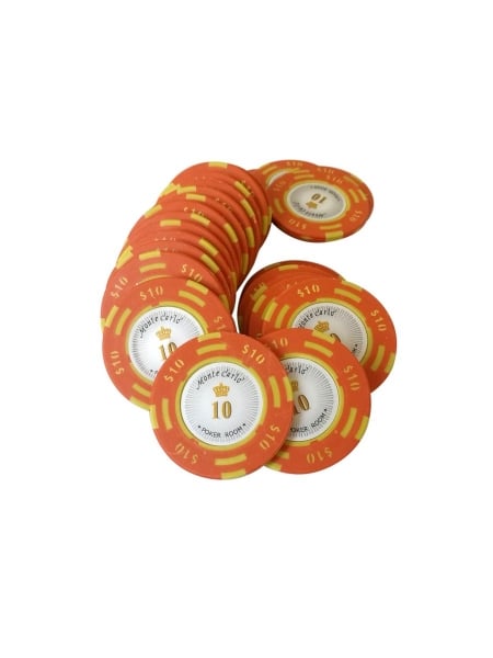 Jeton Poker Montecarlo 14 grame Clay, inscriptionat 10 (2) MagazinulDeSah reduceri cadouri de Mos Nicolae & Mos Crăciun 2021