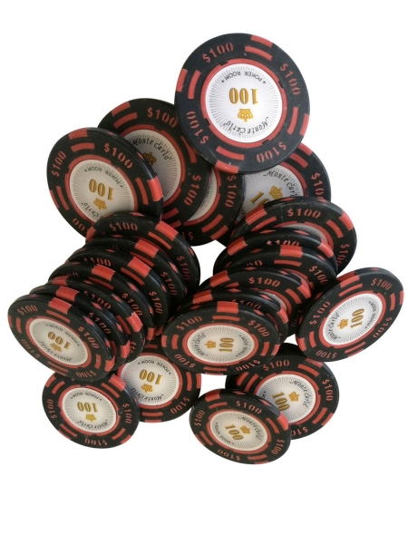 Jeton Poker Montecarlo 14 grame Clay, inscriptionat 100 [1]