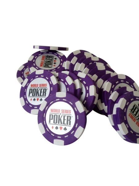 Jeton Poker WSOP Mov, clay 10 grame chips-uri reduceri cadouri de Mos Nicolae & Mos Crăciun 2021