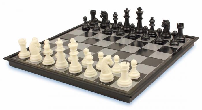 Joc de sah, table si dame magnetic - compact, 31.5 x31.5 cm [4]