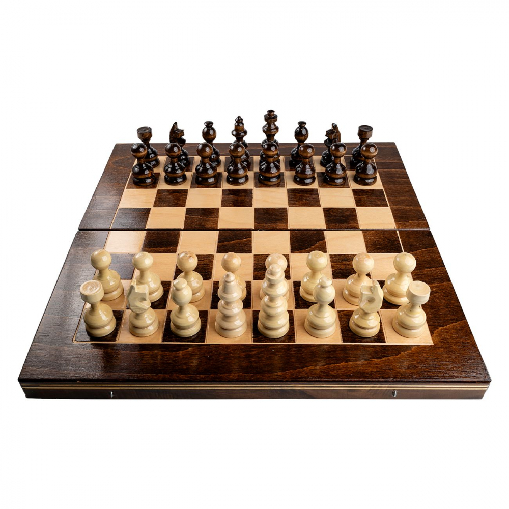 Joc Sah si Table Medias, 44 cm, maro - Imperfect