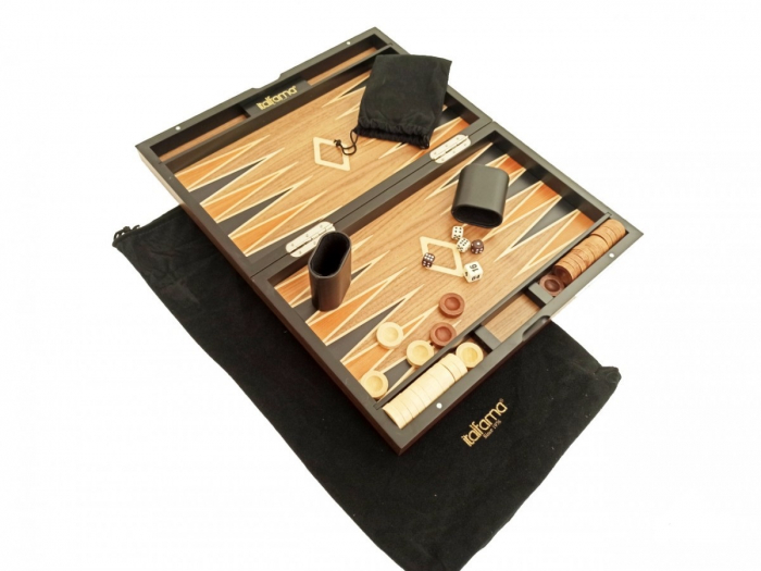 Joc table/backgammon din lemn intarsiat 38x48 cm [2]