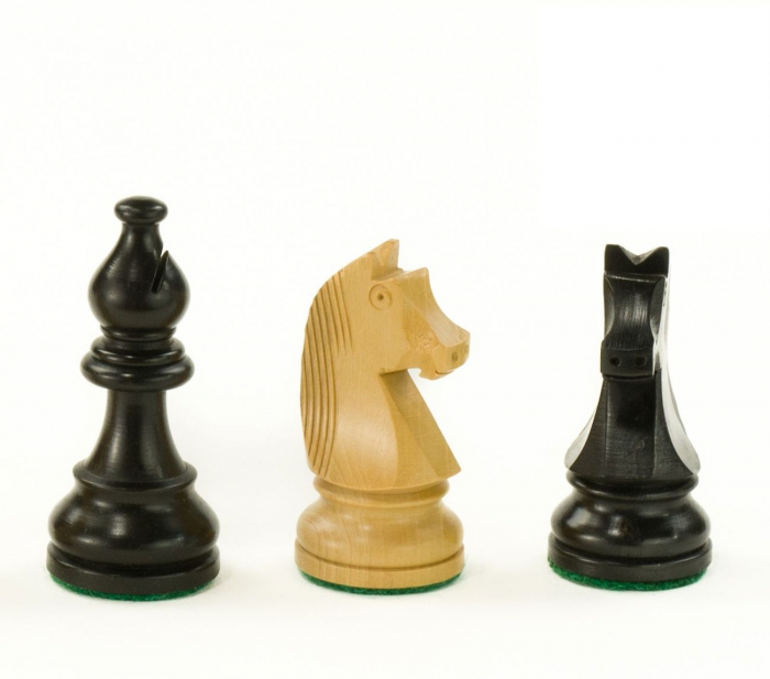 Piese de sah din lemn Staunton 6 - French - Ebonised [2]