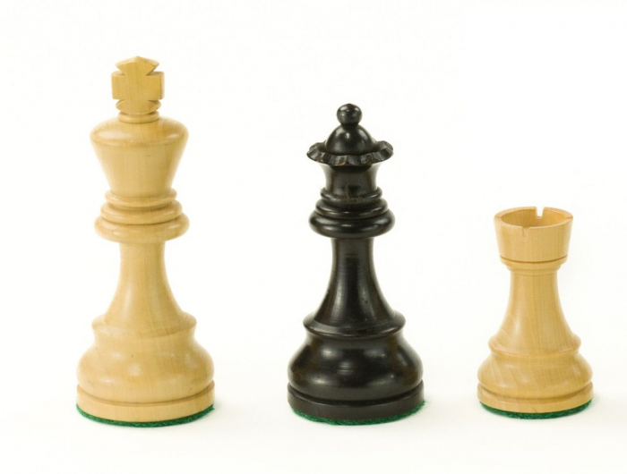 Piese de sah din lemn Staunton 5 - French - Ebonised [3]