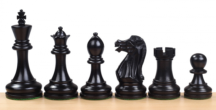 Piese de sah din lemn Staunton 6 - New Executive EQ Black - Imperfect [2]