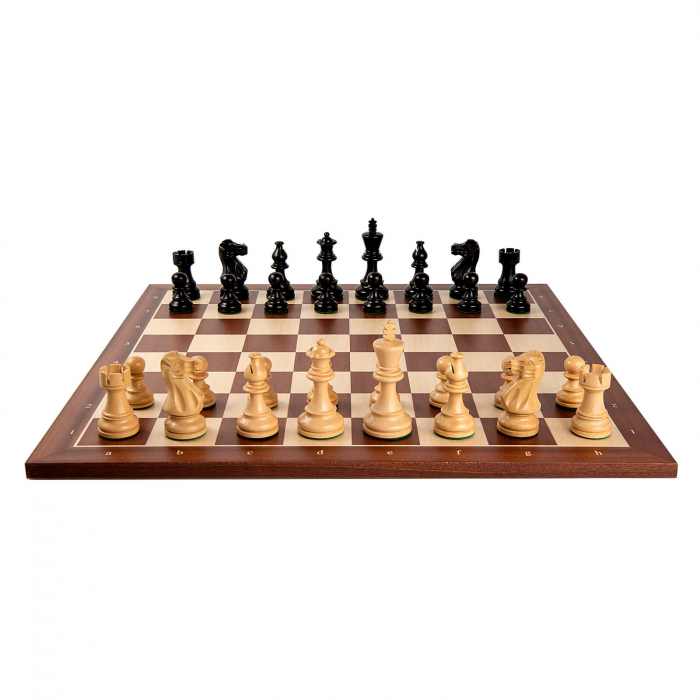 Piese sah American Staunton 6 Black cu tabla mahon, 55mm [3]