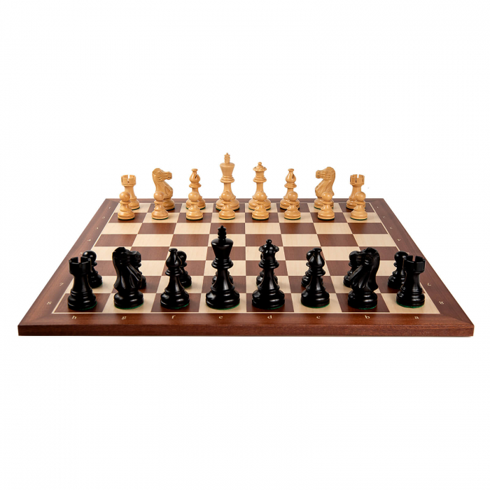 Piese sah American Staunton 6 Black cu tabla mahon, 55mm [4]