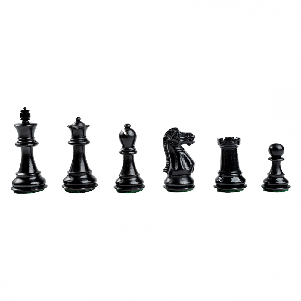 Piese sah lemn Old English Staunton 4 - Ebonised - [2]