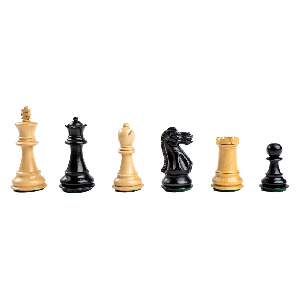 Piese sah lemn Old English Staunton 4 - Ebonised -
