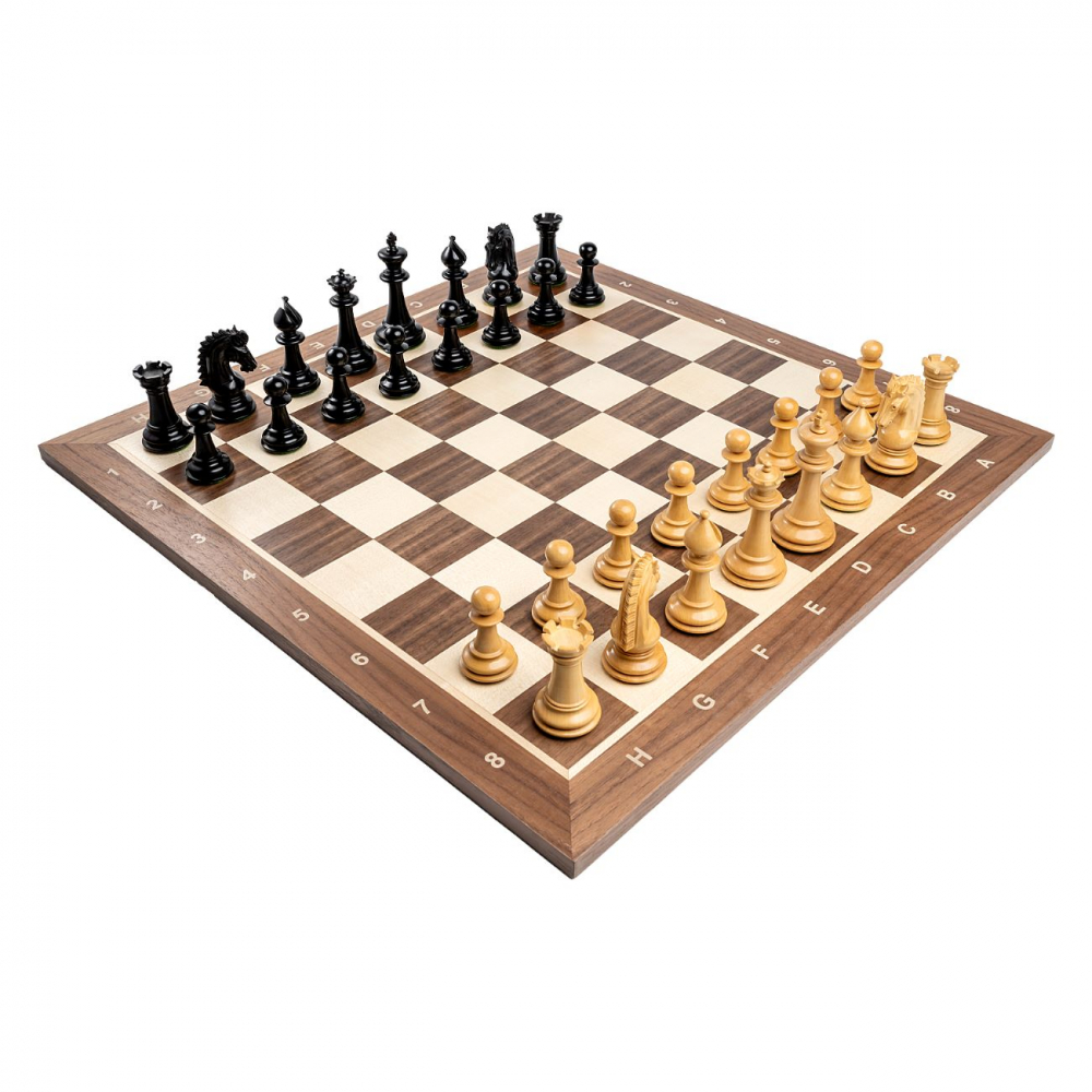 Piese sah Staunton 6 Orient cu tabla de sah nuc [2]