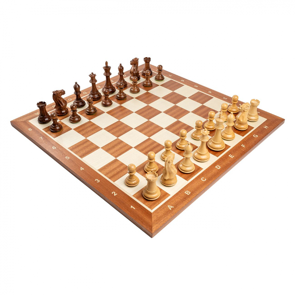 Piese sah Staunton 6 Stallion cu tabla mahon 55x55 cm [2]