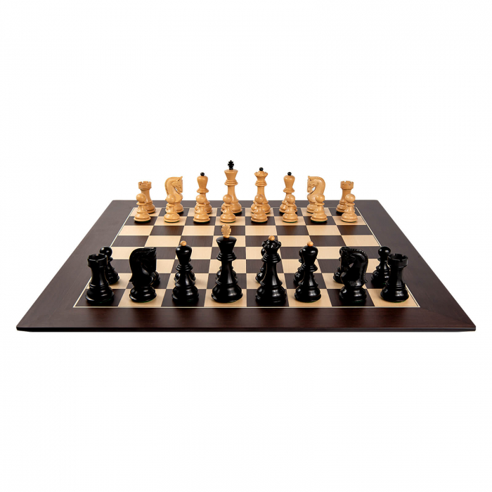 Piese sah Staunton 7 Zagreb Black cu tabla de sah Barcelona Deluxe [4]