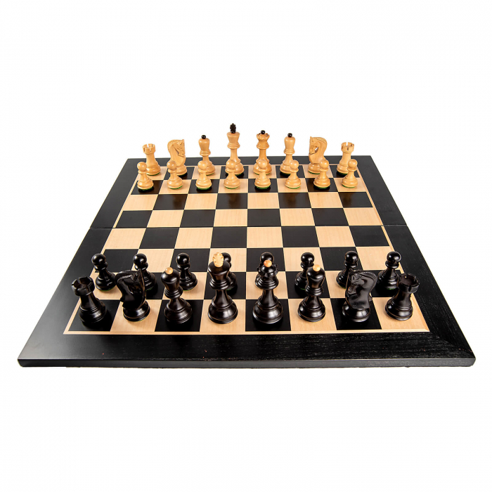 Piese Staunton 6 Zagreb cu Tabla pliabila negru/artar [4]