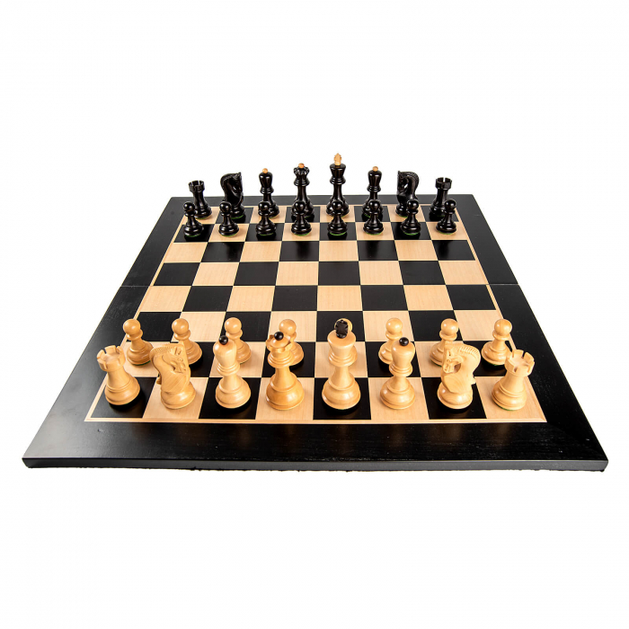 Piese Staunton 6 Zagreb cu Tabla pliabila negru/artar [2]